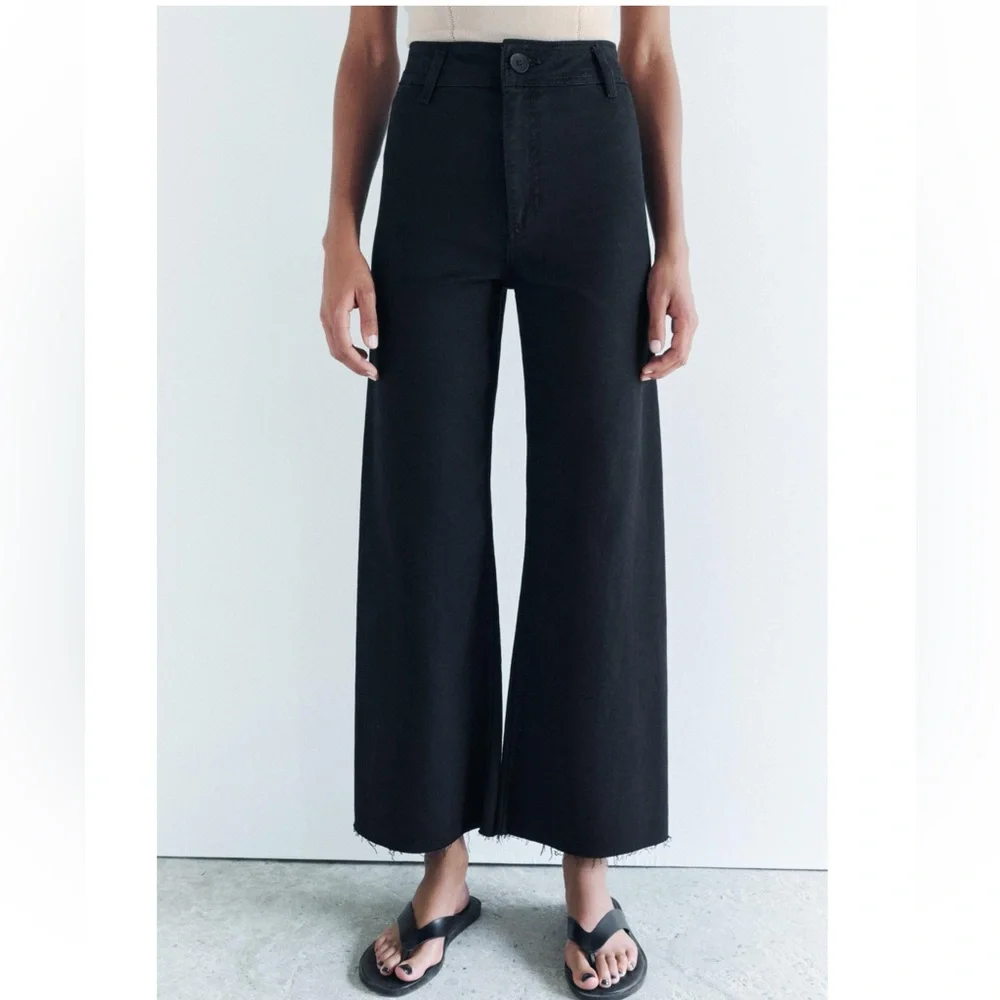 Zara COLLECTION HIGH WAIST WIDE LEG JEANS